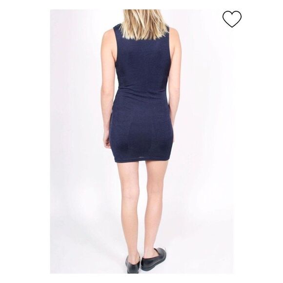 MinkPink Forbidden Love Mini Dress Navy Blue Silky‎ Shiny  Body Con Size Small - Picture 2 of 14